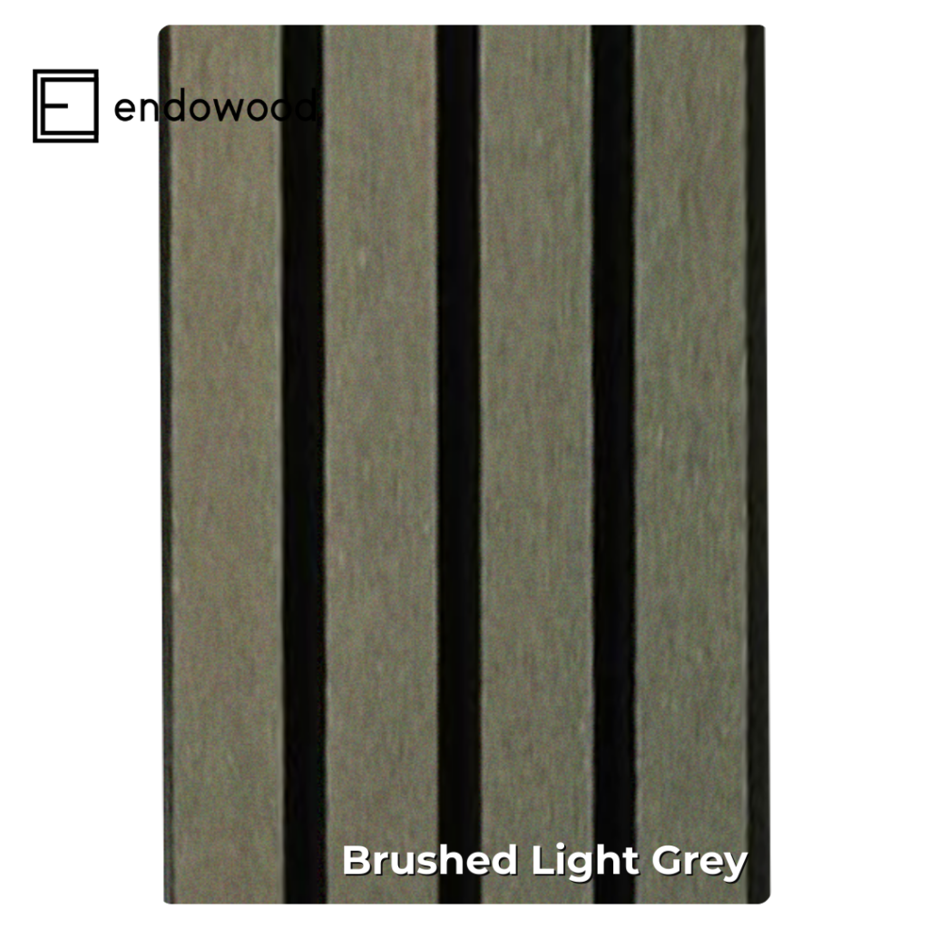WPC Fluted Outdoor Panel – Brushed Endowood
