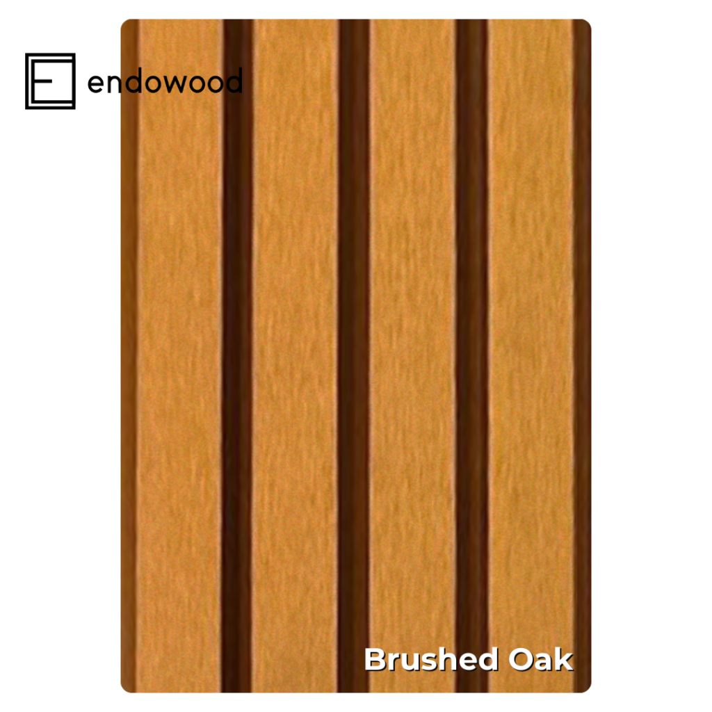 WPC Fluted Outdoor Panel – Brushed Endowood