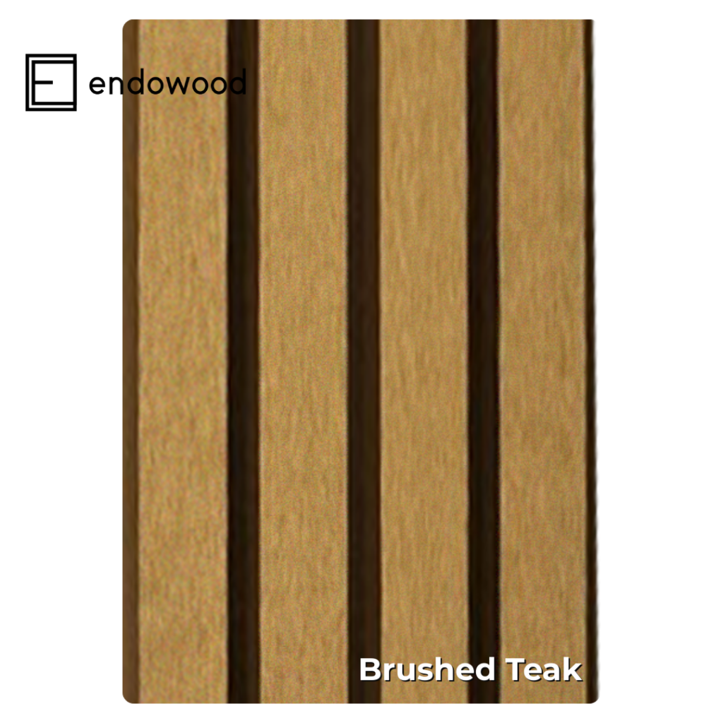 WPC Fluted Outdoor Panel – Brushed Endowood