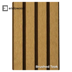 WPC Fluted Outdoor Panel – Brushed Endowood - Image 1
