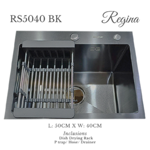 REGINA Black Stainless Kitchen Sink - Image 6