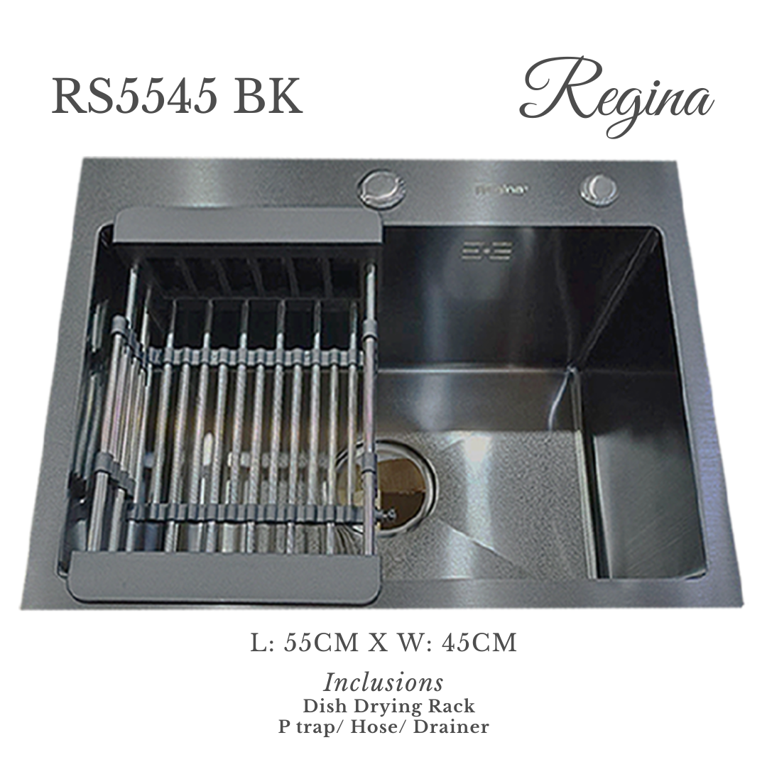REGINA Black Stainless Kitchen Sink - Image 5