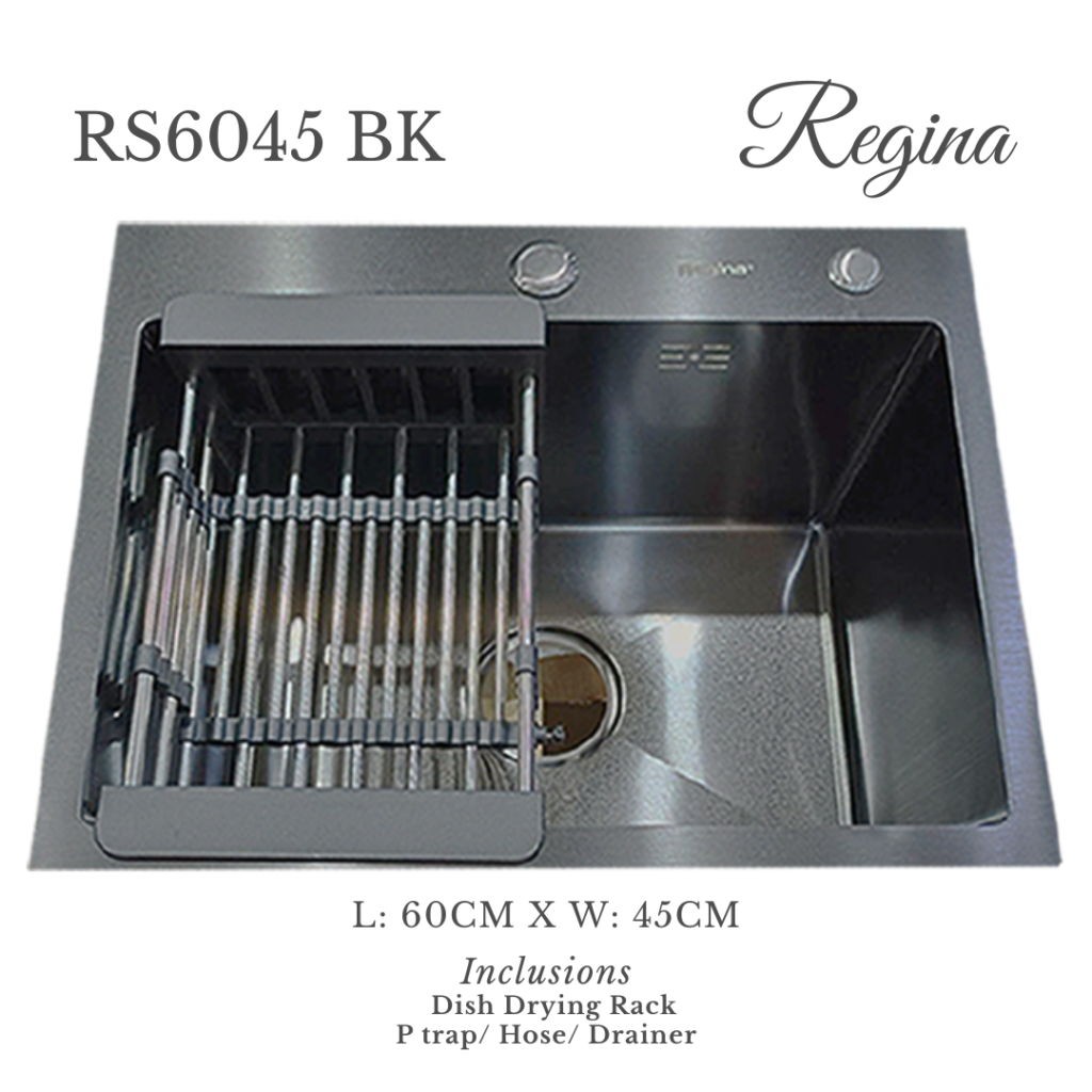 REGINA Black Stainless Kitchen Sink