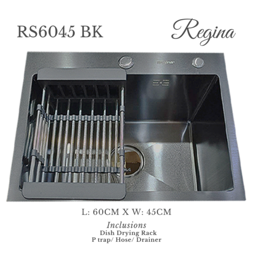 REGINA Black Stainless Kitchen Sink