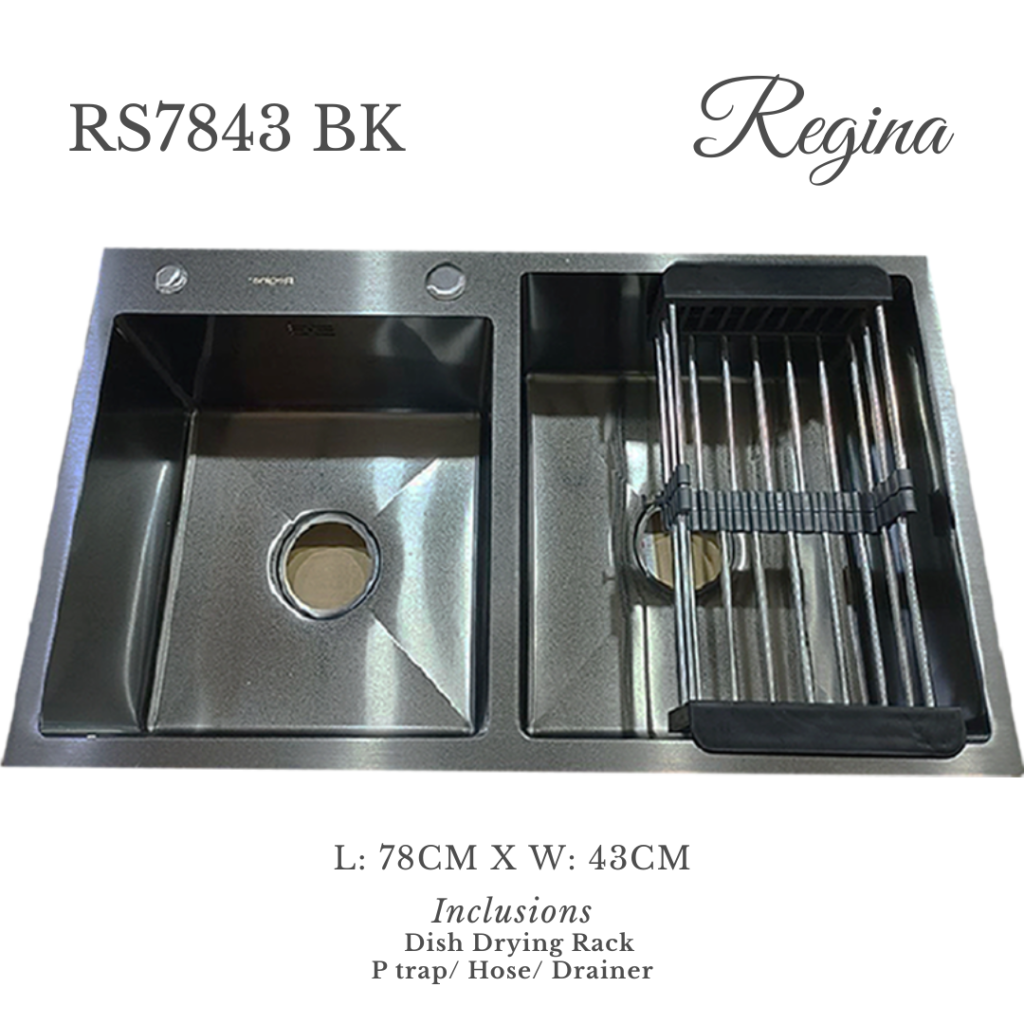 REGINA Black Stainless Kitchen Sink