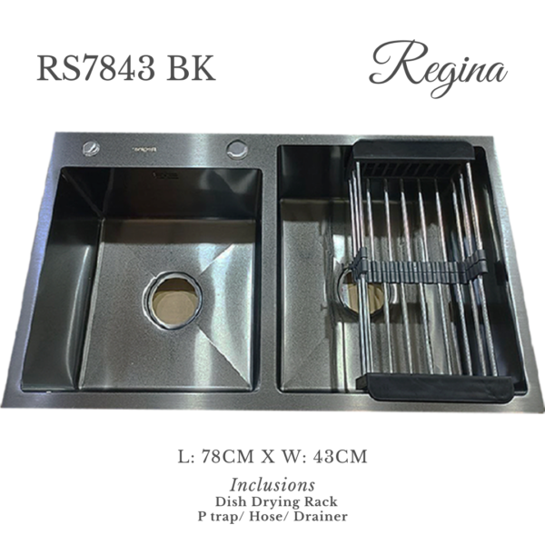 REGINA Black Stainless Kitchen Sink