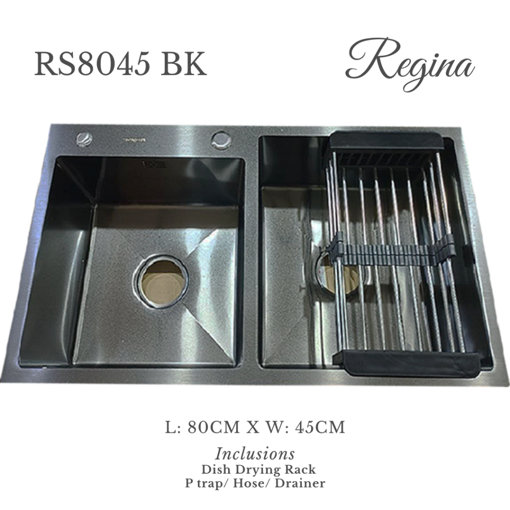 REGINA Black Stainless Kitchen Sink