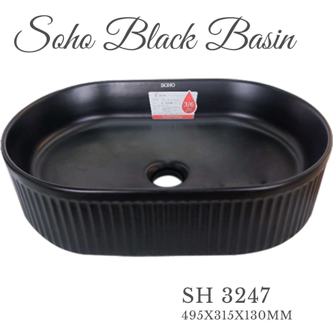 SOHO Artistic Black Basin - Image 1