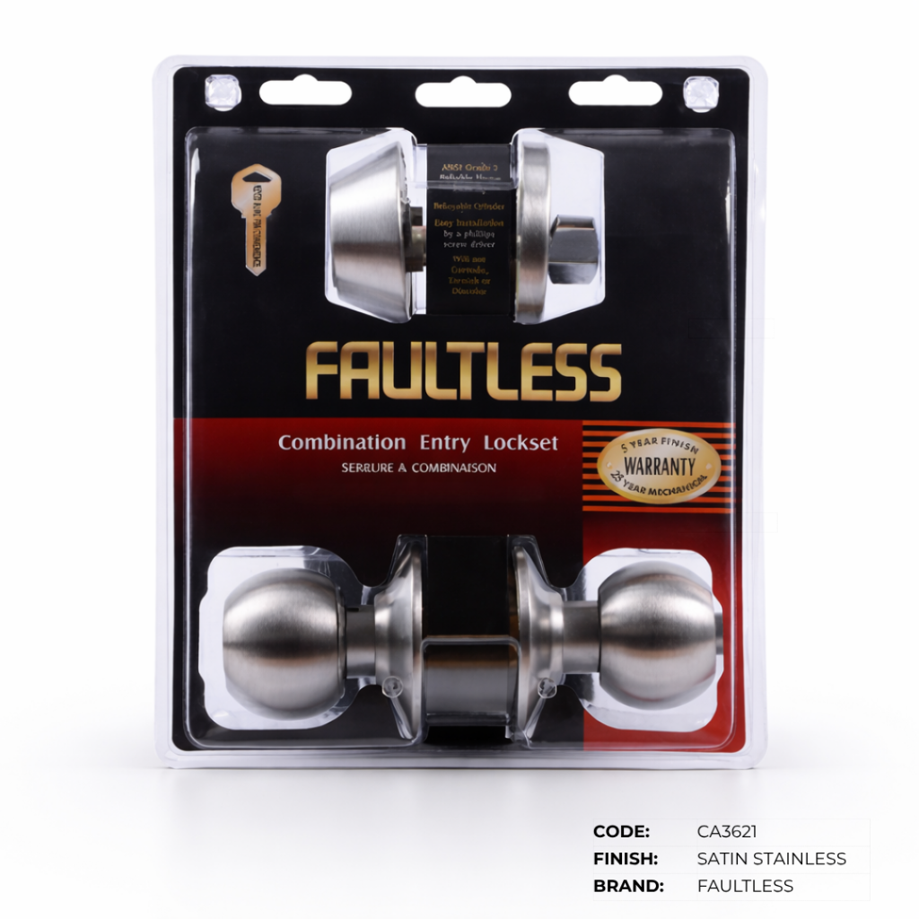 Faultless Entrance Lockset with Deadbolt