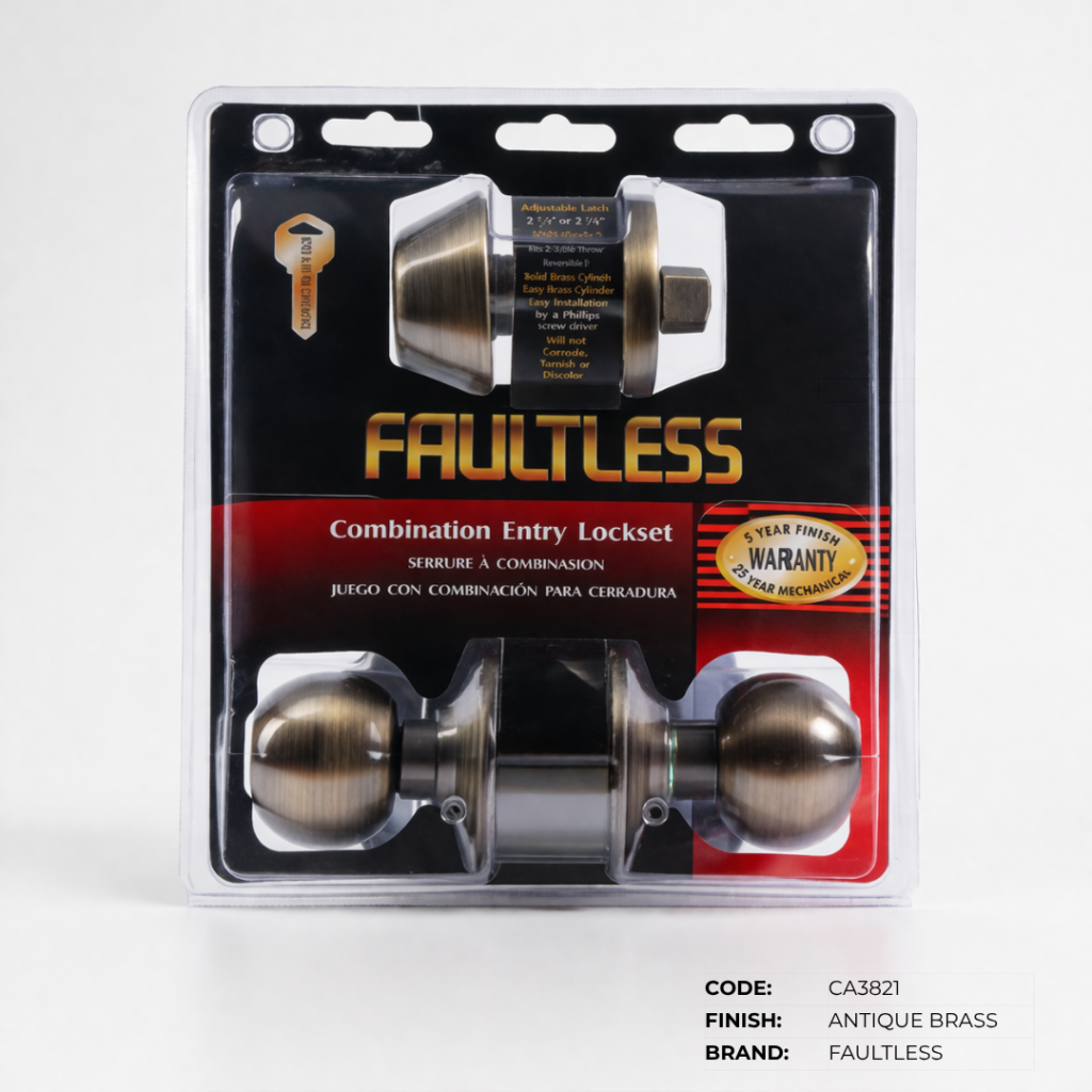 Faultless Entrance Lockset with Deadbolt