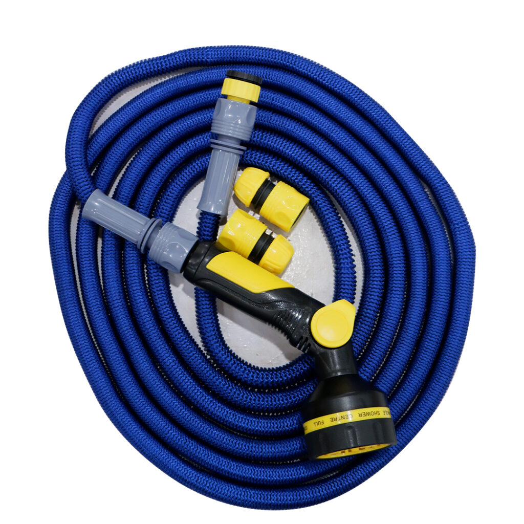 Expandable Garden Hose with Nozzle Head & Connector Set