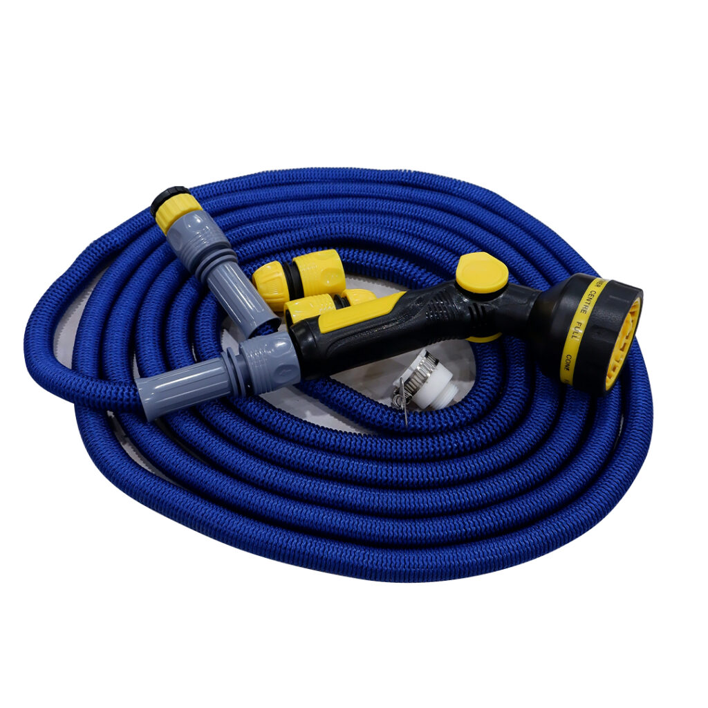 Expandable Garden Hose with Nozzle Head & Connector Set