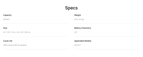 ECOFLOW Delta 2 Smart Extra Battery